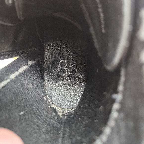 Sugar Combat Boots Womens Kaedy Size 8 M Black Textured Faux Gator 1/2 inch - Picture 5 of 10